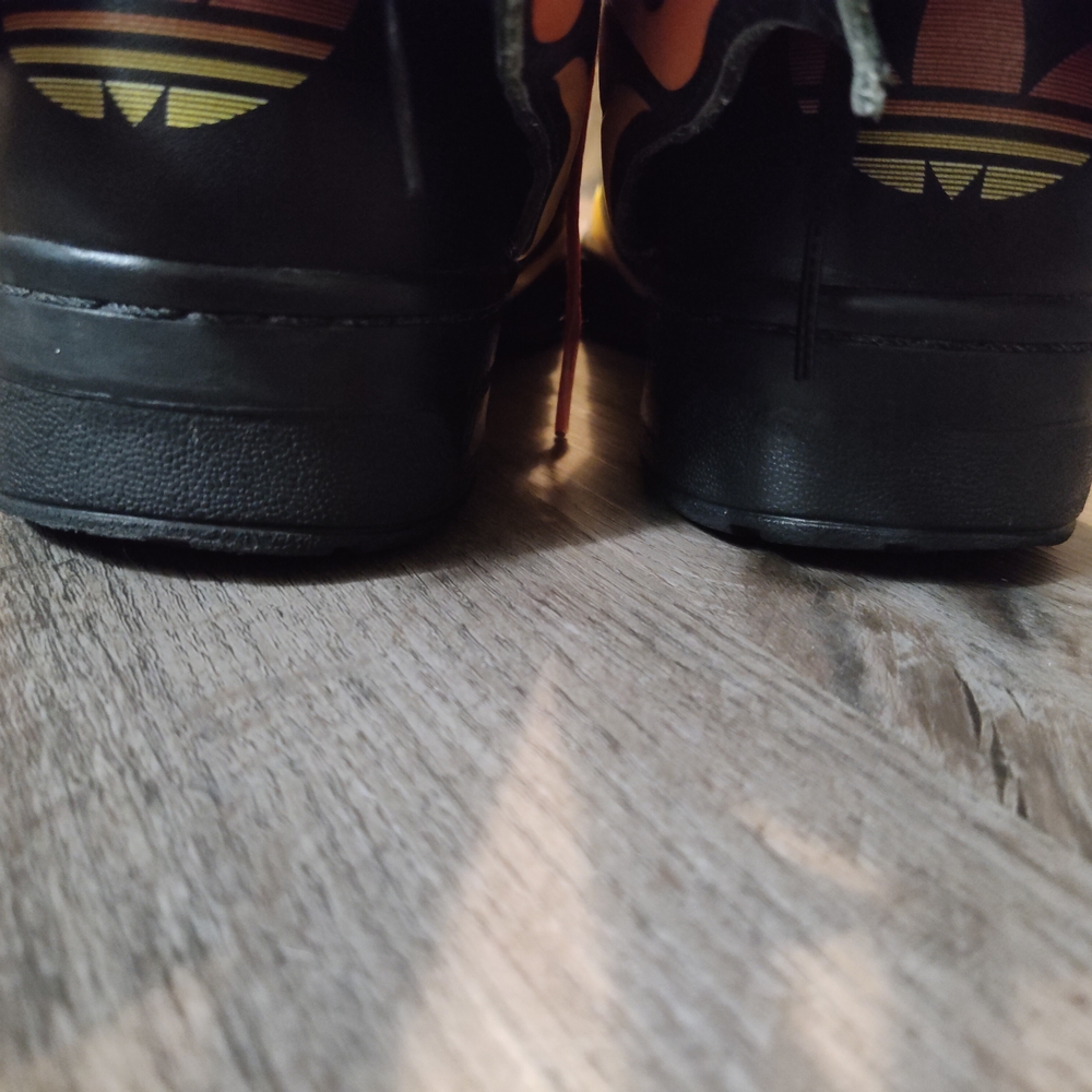 Adidas Men's Yellow and Black Flame Sneakers - Picture 8 of 9